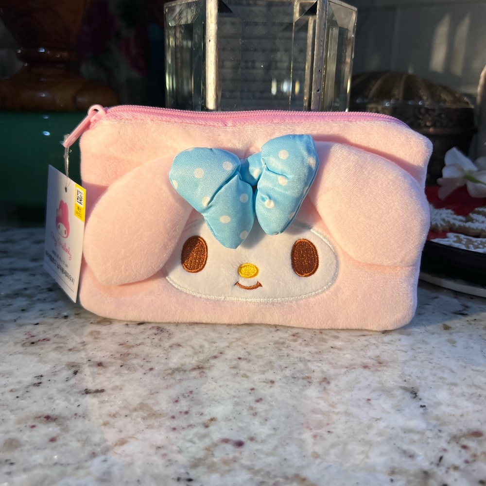 Pink My Melody Cosmetic Bag with Blue Bow